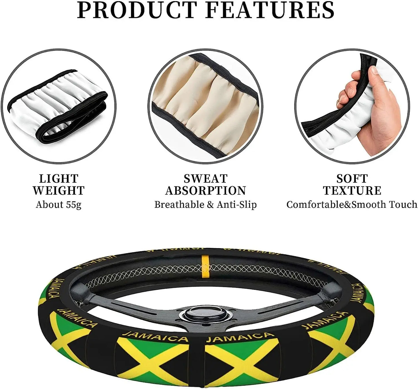 Jamaica Steering Wheel Cover