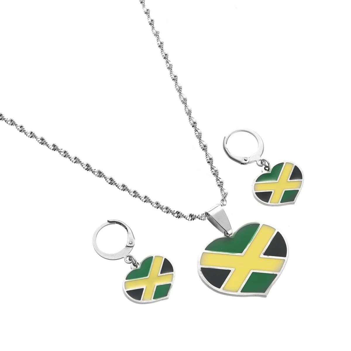 Trendy Jamaica Heart Jewelry