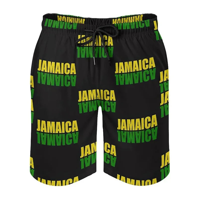 Jamaican Flag Swim Trunks