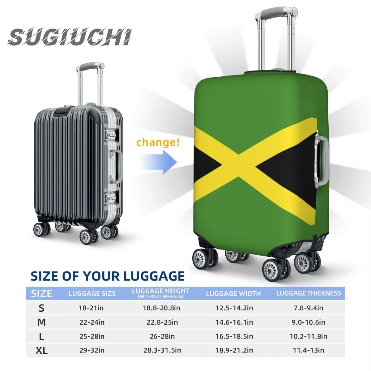 Jamaica Flag Travel Luggage