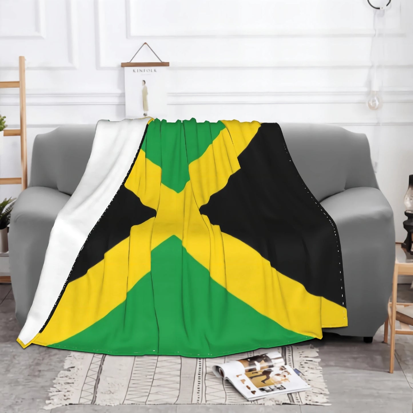 Jamaica Flag Couch Throw