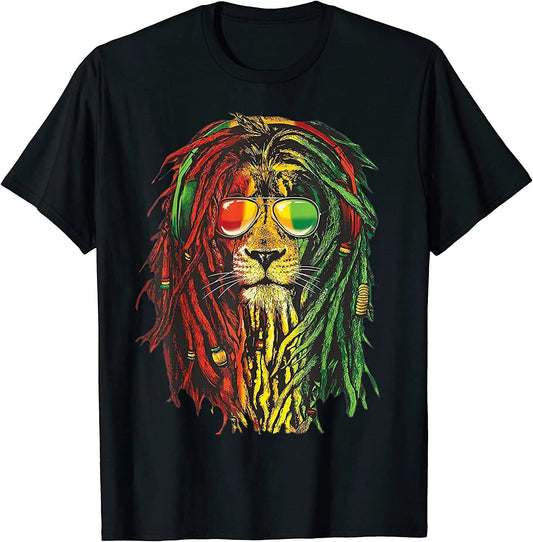 Reggae Lion Sunglass T-Shirt