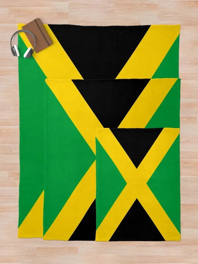 Jamaican flag Throw Blanket