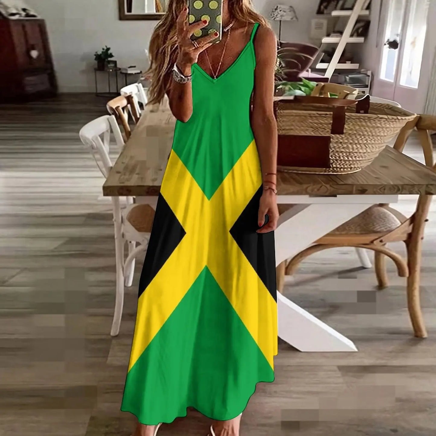 Jamaican Festival Sleeveless Dress