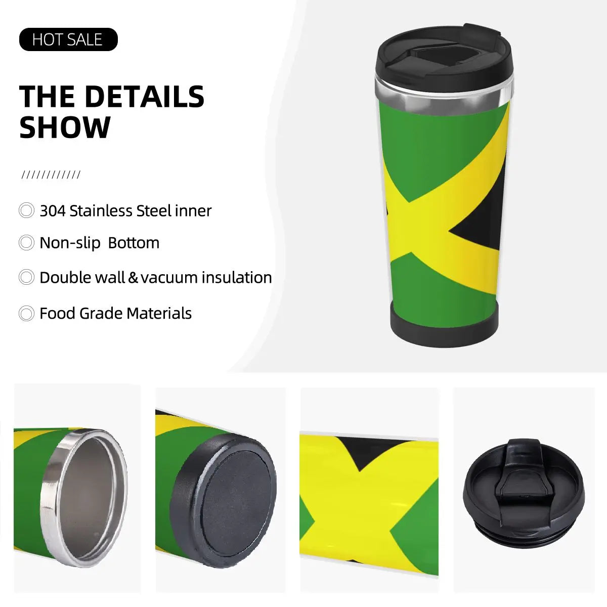 Jamaican Flag Insulation Cup