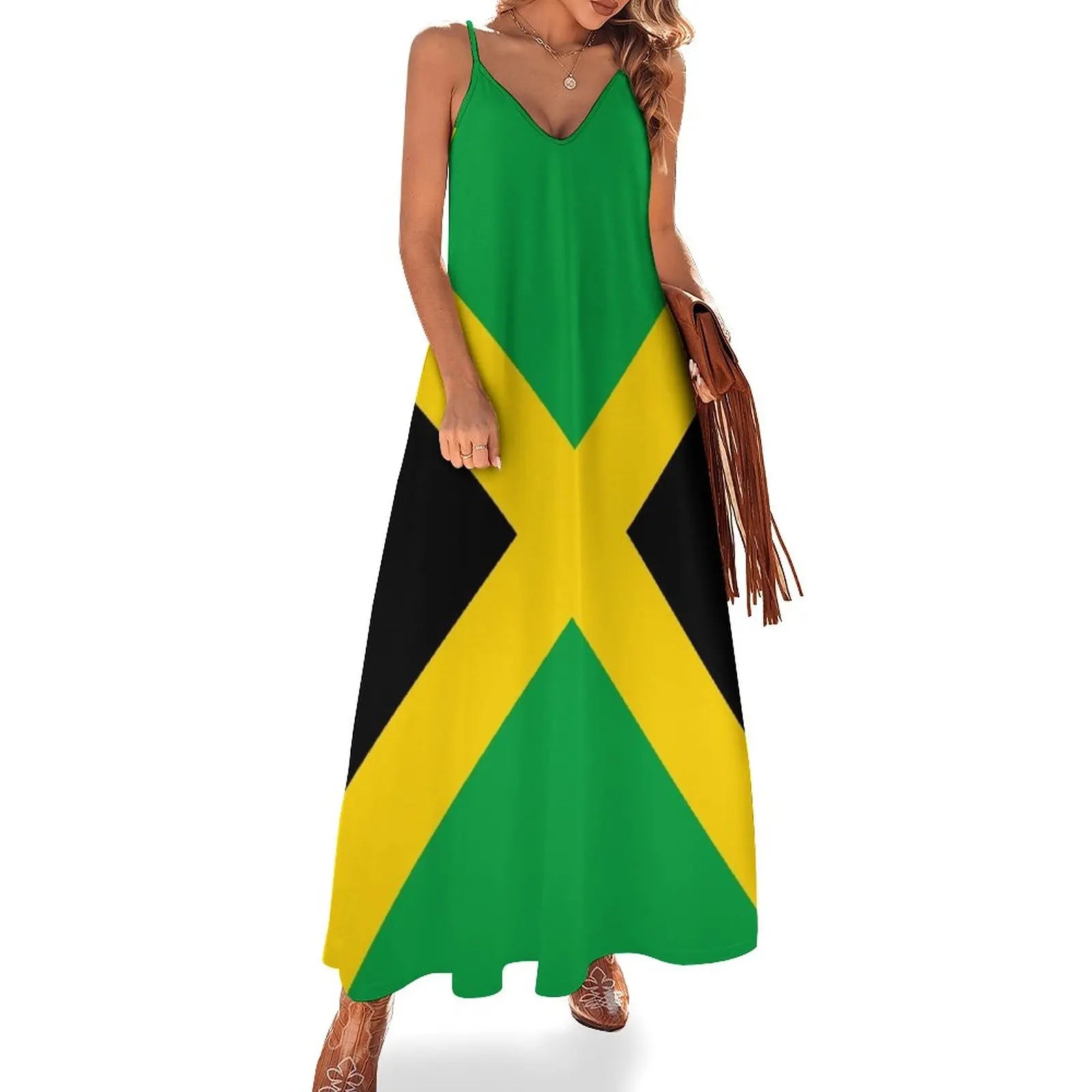 jamaican festival dress Jamaican Festival Sleeveless Dress Gifts of Jamaica