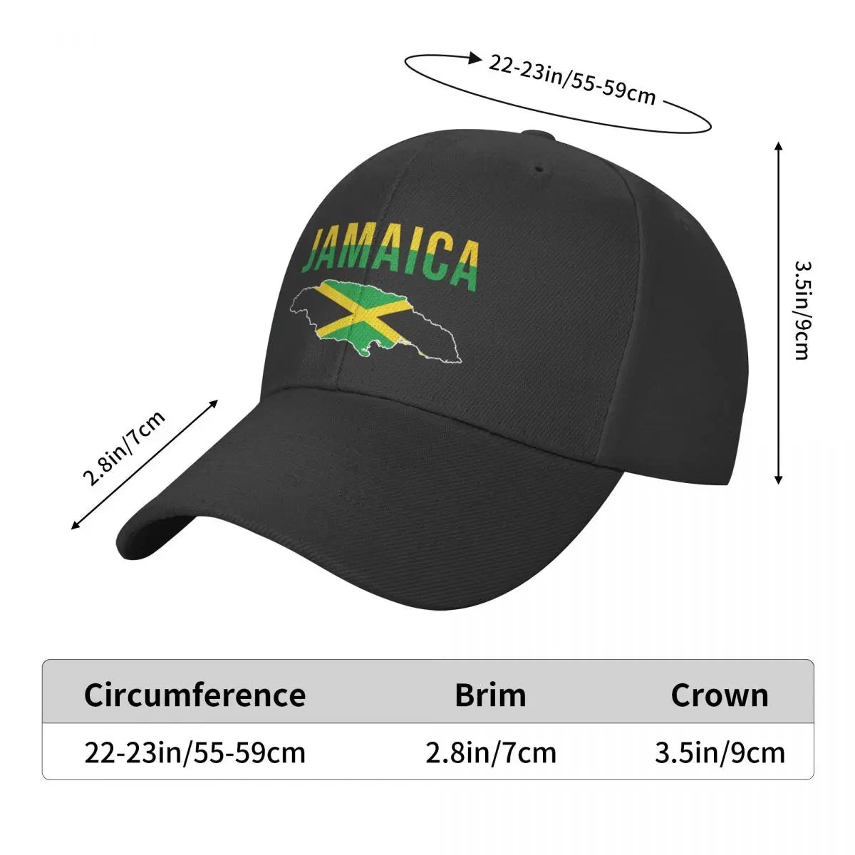 Jamaica Map Sports Cap