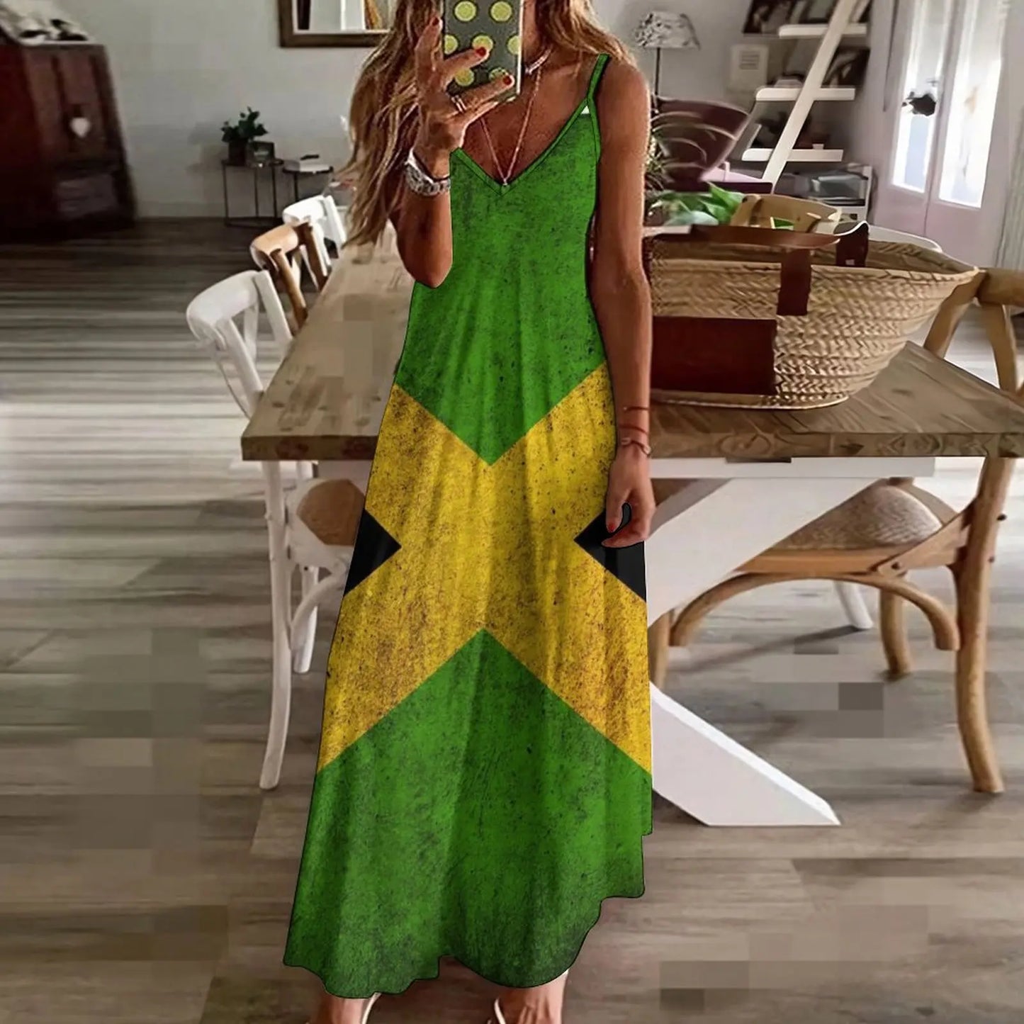 Jamaican Party Sleeveless Dress