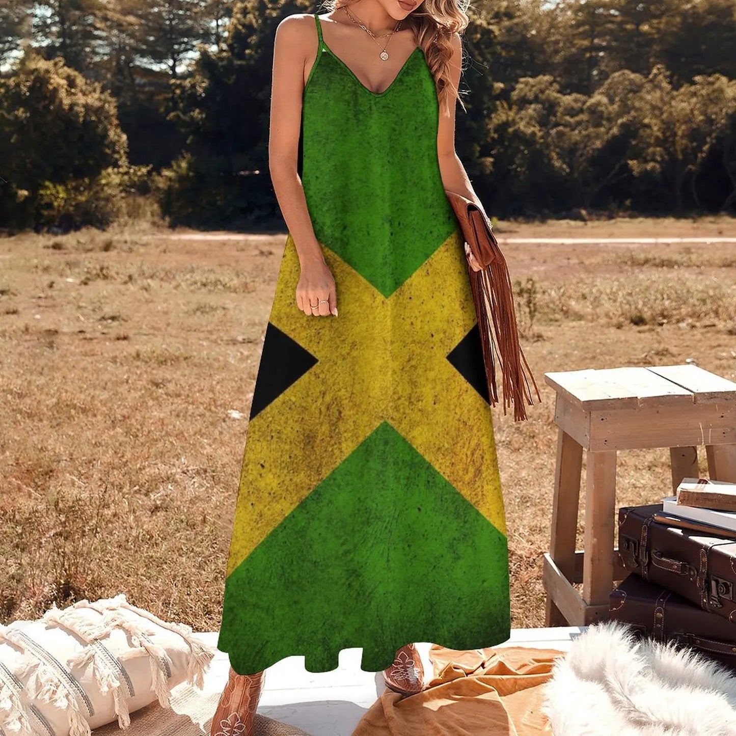 Jamaican Party Sleeveless Dress