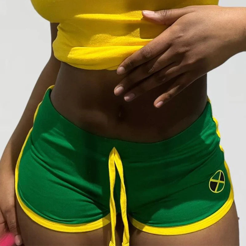 Jamaica Drawstring Elastic Shorts