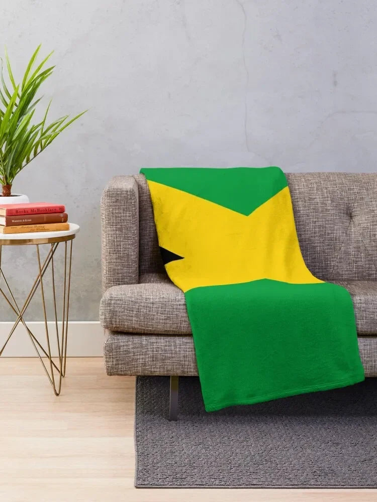 Jamaican flag Throw Blanket