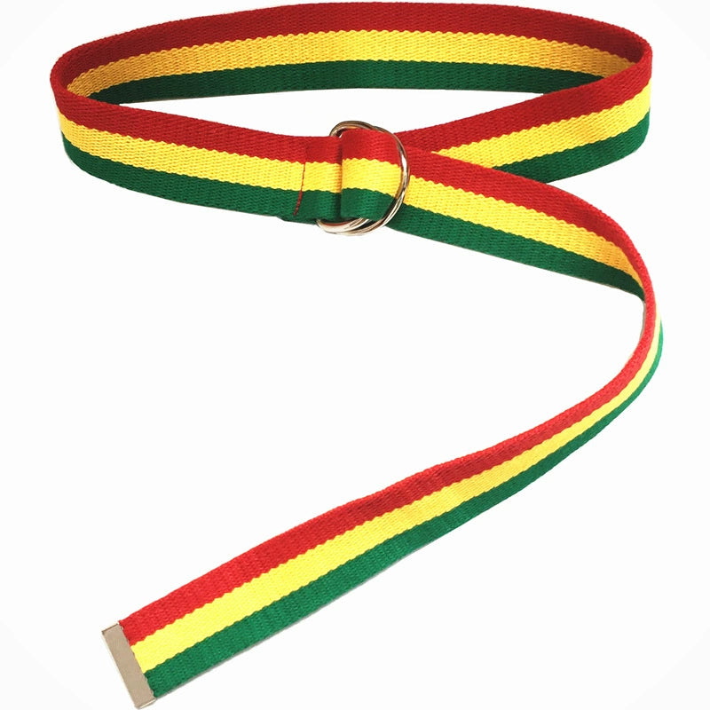 Reggae Striped Canvas Belt